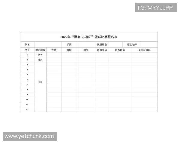 2023年度大学生篮球赛报名表及参赛须知详细说明